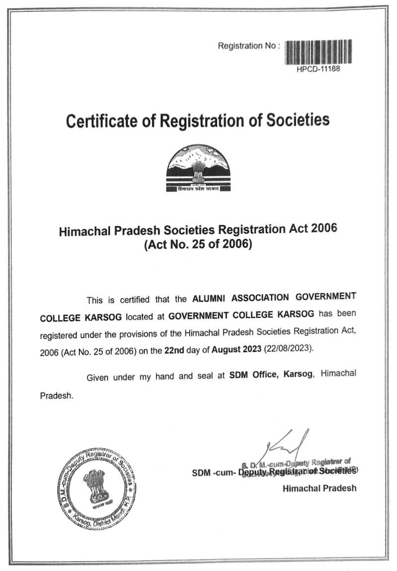 Certificate of Registration