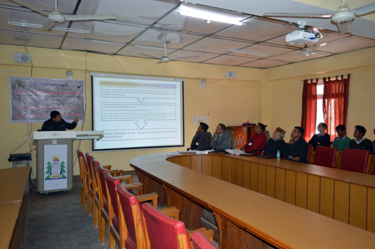 A Delegate presenting the research paper