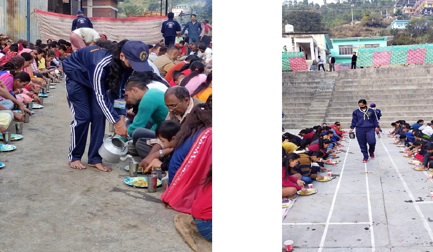 Community Service during Feast in Mata Rani Temple at Sanarali